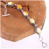 Image 1 : MOOKAITE JASPER GEMSTONE SILVER PLATED HANDMADE BRACELET