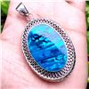 Image 2 : Abalone Shell  Antique 92.5 Sterling Silver Pendant