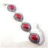 Image 2 : TURQUOISE GEMSTONE SILVER PLATED BRACELET ADJUSTABLE
