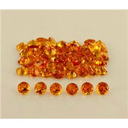 NATURAL GOLDEN CITRINE 6 MM ROUND CUT FACETED LOOSE GEMSTONE 50 PIECES LOT