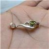 Image 2 : PERIDOT , GARNET GEMSTONE 92.5 STERLING SILVER HANDMADE PENDANT