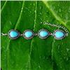 Image 2 : TURQUOISE GEMSTONE SILVER PLATED BRACELET