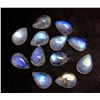 Image 2 : BLUE FIRE RAINBOW MOONSTONE 9X6 MM PEAR CABOCHON LOOSE GEMSTONE 50 PIECES LOT