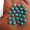 Image 1 : Natural Turquoise 8 MM Round Loose Cabochon Gemstone 100 Pieces Lot