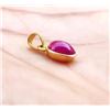 Image 3 : NATURAL PINK RUBY GEMSTONE 14 KT YELLOW GOLD HANDMADE PENDANT JEWELRY