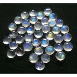 BLUE FIRE RAINBOW MOONSTONE 6 MM ROUND CABOCHON LOOSE GEMSTONE 100 PIECES LOT
