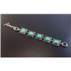Image 2 : Turquoise Gemstone Silver Plated Handmade Bracelet