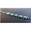 Image 3 : Turquoise Gemstone Silver Plated Handmade Bracelet