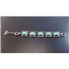 Image 4 : Turquoise Gemstone Silver Plated Handmade Bracelet
