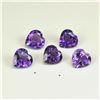 Image 1 : NATURAL PURPLE AMETHYST 5X5 MM HEART CUT FACETED LOOSE GEMSTONE 100 PIECES LOT