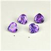 Image 2 : NATURAL PURPLE AMETHYST 5X5 MM HEART CUT FACETED LOOSE GEMSTONE 100 PIECES LOT