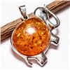 Image 1 : BALTIC AMBER GEMSTONE SILVER PLATED PENDANT JEWELRY