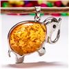 Image 2 : BALTIC AMBER GEMSTONE SILVER PLATED PENDANT JEWELRY