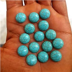 Natural Turquoise 10 MM Round Loose Cabochon Gemstone 25 Pieces Lot