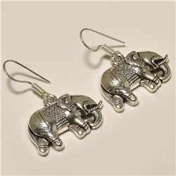 VINTAGE SILVER PLATED ANTIQUE DESIGNER HANDMADE EARRING JEWELRY