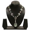 Image 1 : Abalone Shell Gemstone Silver Plated Necklace