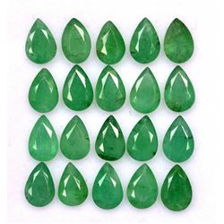 Natural Emerald 6x4 MM Pear Cut Green Loose Gemstone 50 Pieces Lot
