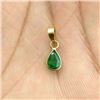 Image 2 : NATURAL GREEN EMERALD GEMSTONE 14 KT YELLOW GOLD HANDMADE PENDANT JEWELRY 2.10CT