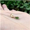 Image 3 : NATURAL GREEN EMERALD GEMSTONE 14 KT YELLOW GOLD HANDMADE PENDANT JEWELRY 2.10CT