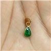 Image 4 : NATURAL GREEN EMERALD GEMSTONE 14 KT YELLOW GOLD HANDMADE PENDANT JEWELRY 2.10CT