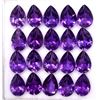 Image 1 : Amethyst Pear Cut 7x5mm Loose Gemstone 100 Pieces Lot