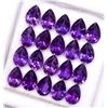 Image 5 : Amethyst Pear Cut 7x5mm Loose Gemstone 100 Pieces Lot