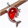 Image 1 : BALTIC AMBER GEMSTONE SILVER PLATED PENDANT JEWELRY