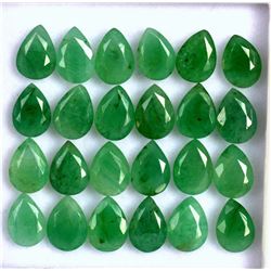 Natural Emerald 7x5 MM Pear Cut Green Loose Gemstone 20 Pieces Lot