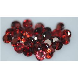Red Garnet Round Cut 3x3mm Loose Gemstone 100 Pieces Lot