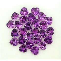 NATURAL PURPLE AMETHYST 4X4 MM HEART CUT FACETED LOOSE GEMSTONE 100 PIECES LOT