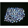Image 3 : BLUE FIRE RAINBOW MOONSTONE 7X5 MM OVAL CABOCHON LOOSE GEMSTONE 100 PIECES LOT