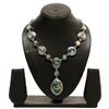 Image 1 : Abalone Shell Gemstone Silver Plated Necklace
