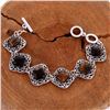 Image 1 : TIGER'S EYE GEMSTONE SILVER PLATED HANDMADE BRACELET