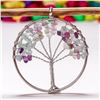 Image 2 : AMAZONITE GEMSTONE TREE OF LIFE CHARM SILVER PLATED PENDANT JEWELRY