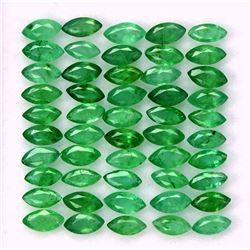 Natural Emerald 2x4 MM Marquise Cut Green Loose Gemstone 100 Pieces Lot