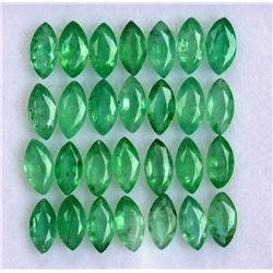 Natural Emerald 2.5x5 MM Marquise Cut Green Loose Gemstone 100 Pieces Lot