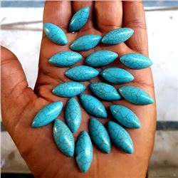 Natural Turquoise 10x22 MM Marquise Loose Cabochon Gemstone 25 Pieces Lot