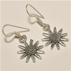 VINTAGE SILVER PLATED ANTIQUE DESIGNER HANDMADE EARRING JEWELRY