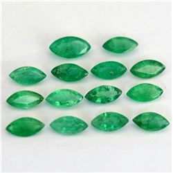 Natural Emerald 4x8 MM Marquise Cut Green Loose Gemstone 25 Pieces Lot
