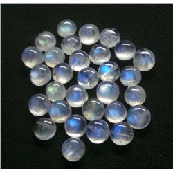BLUE FIRE RAINBOW MOONSTONE 8 MM ROUND CABOCHON LOOSE GEMSTONE 40 PIECES LOT