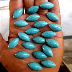 Natural Turquoise 10x20 MM Marquise Loose Cabochon Gemstone 25 Pieces Lot
