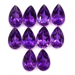 Amethyst Pear Cut 8x6mm Loose Gemstone 100 Pieces Lot