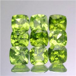 Peridot 7x7mm Cushion Cut Loose Gemstone 10 Pieces Lot