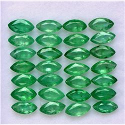 Natural Emerald 2.5x5 MM Marquise Cut Green Loose Gemstone 200 Pieces Lot