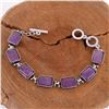 Image 1 : AMETHYST GEMSTONE SILVER PLATED HANDMADE BRACELET
