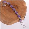 Image 2 : AMETHYST GEMSTONE SILVER PLATED HANDMADE BRACELET