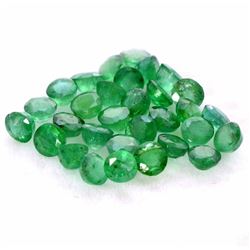 Natural Emerald 3 MM Round Cut Green Loose Gemstone 200 Pieces Lot