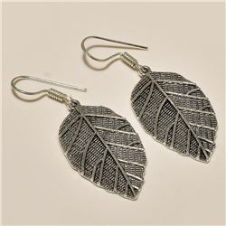 VINTAGE SILVER PLATED ANTIQUE DESIGNER HANDMADE EARRING JEWELRY