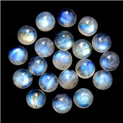 BLUE FIRE RAINBOW MOONSTONE 10 MM ROUND CABOCHON LOOSE GEMSTONE 20 PIECES LOT