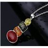 Image 3 : BALTIC AMBER GEMSTONE SILVER PLATED PENDANT JEWELRY